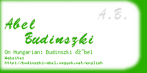 abel budinszki business card